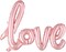 Giant Multicolor LOVE Letter Foil Balloons – Champagne-Style Love Balloon (Pink)